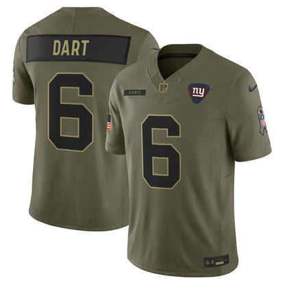 Jaxson Dart #6 NYG Jersey - All Stitched N1