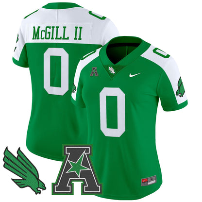 Women's North Texas Mean Green 2025 Vapor Limited Jersey - All Stitched