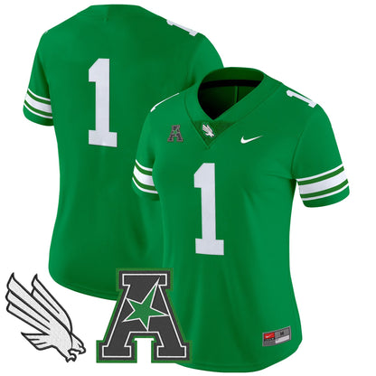 Women's North Texas Mean Green 2025 Vapor Limited Jersey - All Stitched