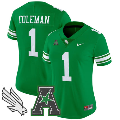 Women's North Texas Mean Green 2025 Vapor Limited Jersey - All Stitched