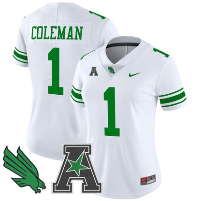 Women's North Texas Mean Green 2025 Vapor Limited Jersey - All Stitched