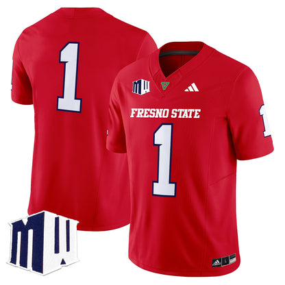 Men's Fresno State Bulldogs 2025 Vapor Limited Jersey - All Stitched