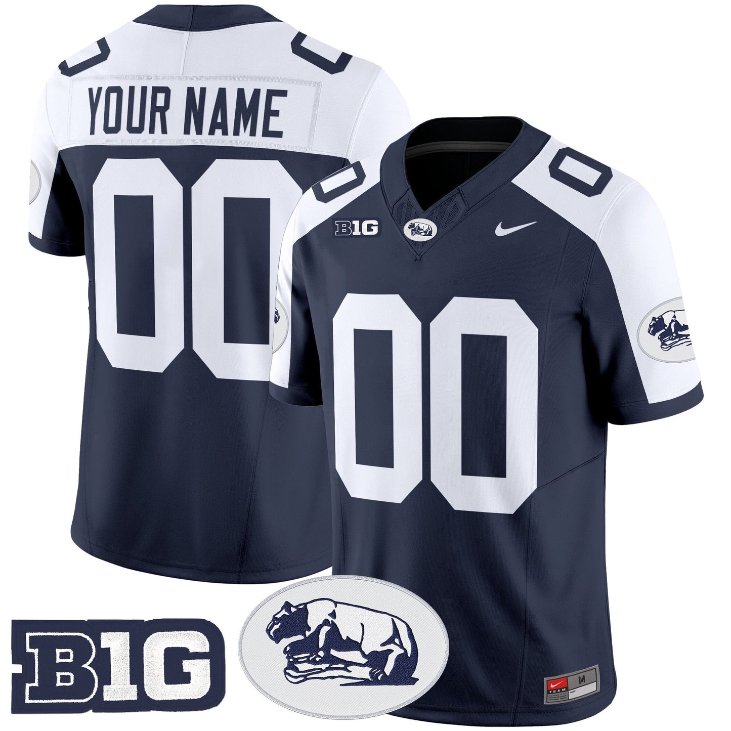 Penn State Nittany Lions Throwback Vapor Limited Custom Jersey - All Stitched
