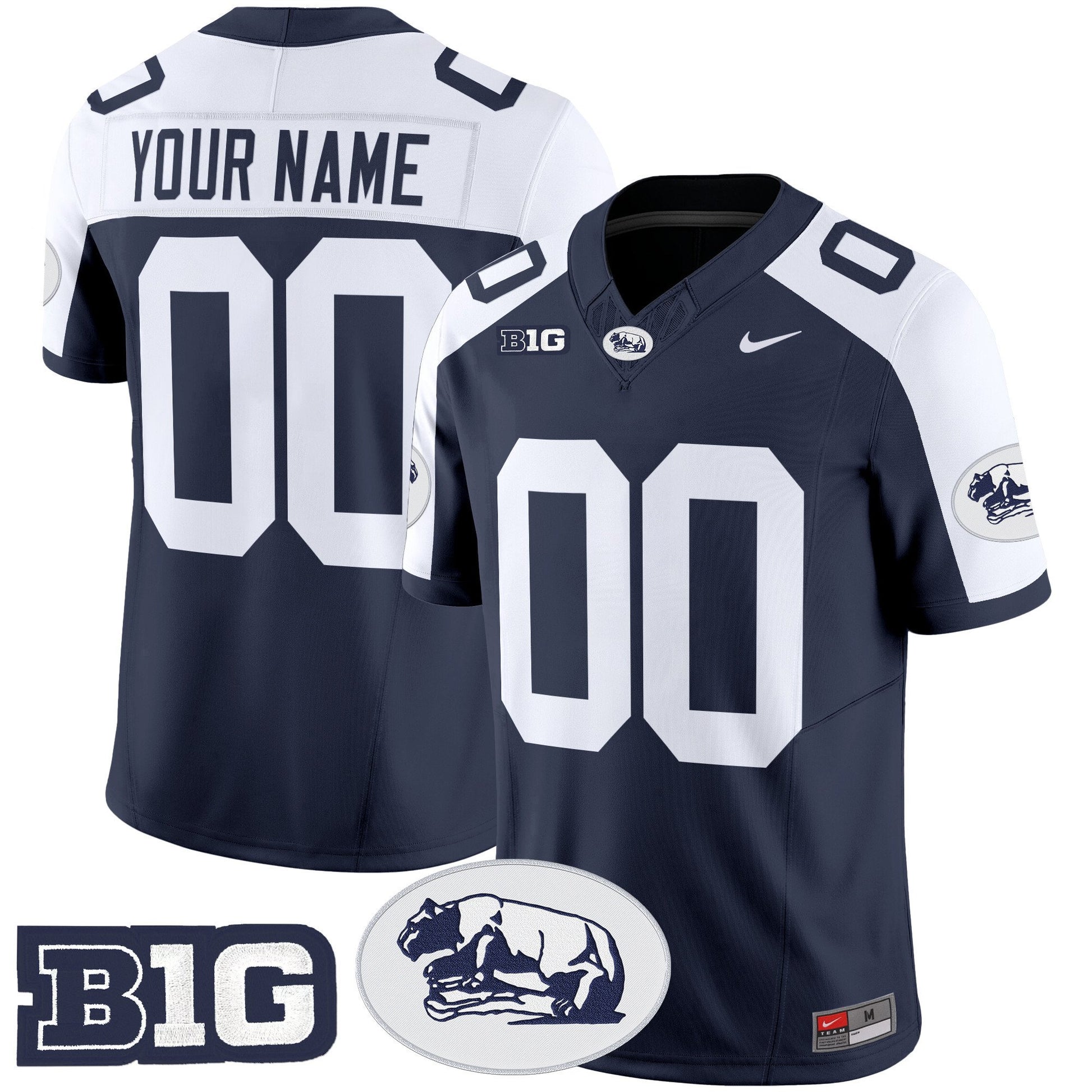 Penn State Nittany Lions Throwback Vapor Limited Custom Jersey - All Stitched