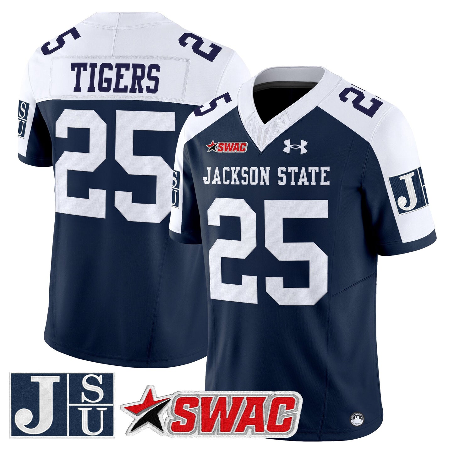 Men's Jackson State Tigers 2025 Vapor Limited Jersey - All Stitched