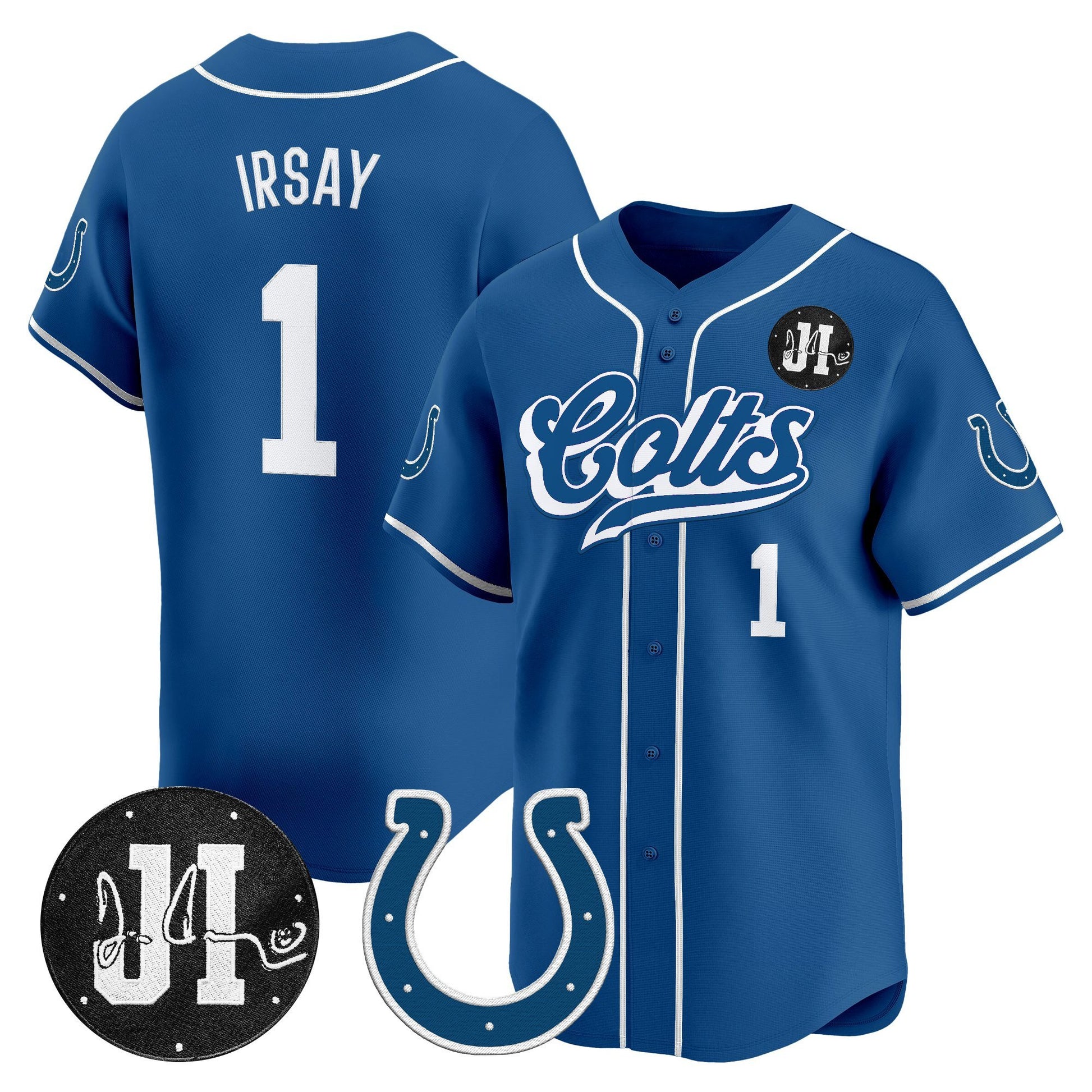 Men's Indianapolis Colts 2025 Jim Irsay Patch Vapor Baseball Jersey - All Stitched