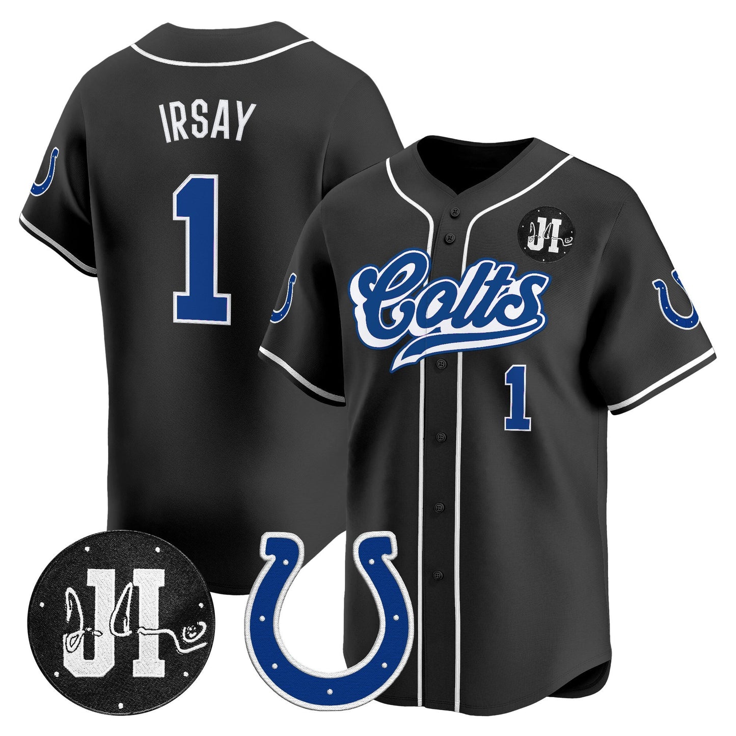 Men's Indianapolis Colts 2025 Jim Irsay Patch Vapor Baseball Jersey - All Stitched