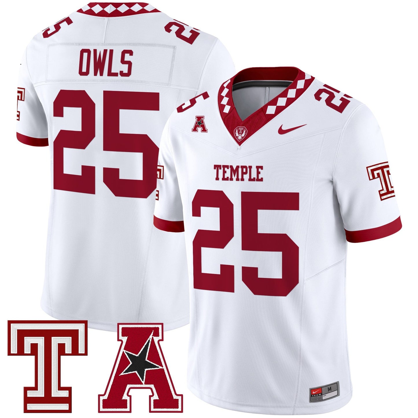 Men's Temple Owls 2025 Vapor Limited Jersey - All Stitched