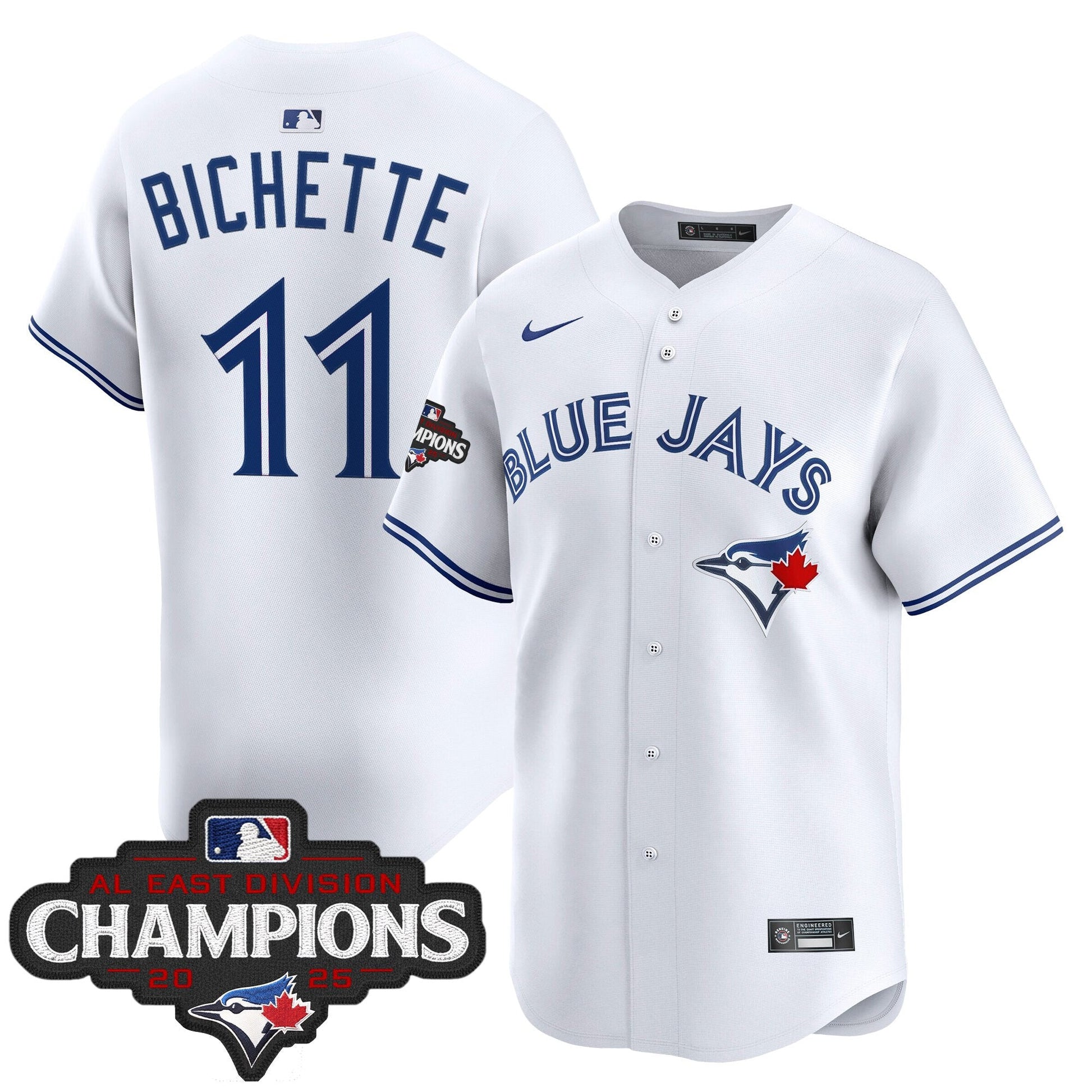 Men's Toronto Blue Jays 2025 AL East Division Champions Vapor Premier Limited Jersey - All Stitched