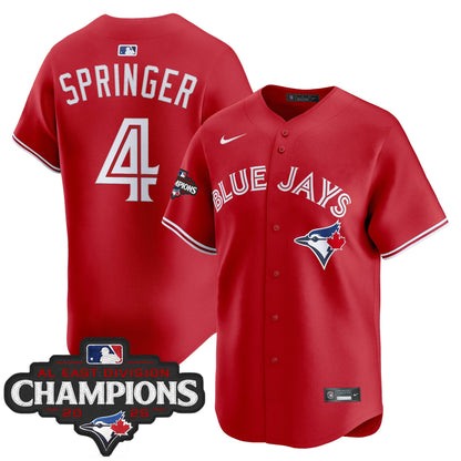 Men's Toronto Blue Jays 2025 AL East Division Champions Vapor Premier Limited Jersey - All Stitched
