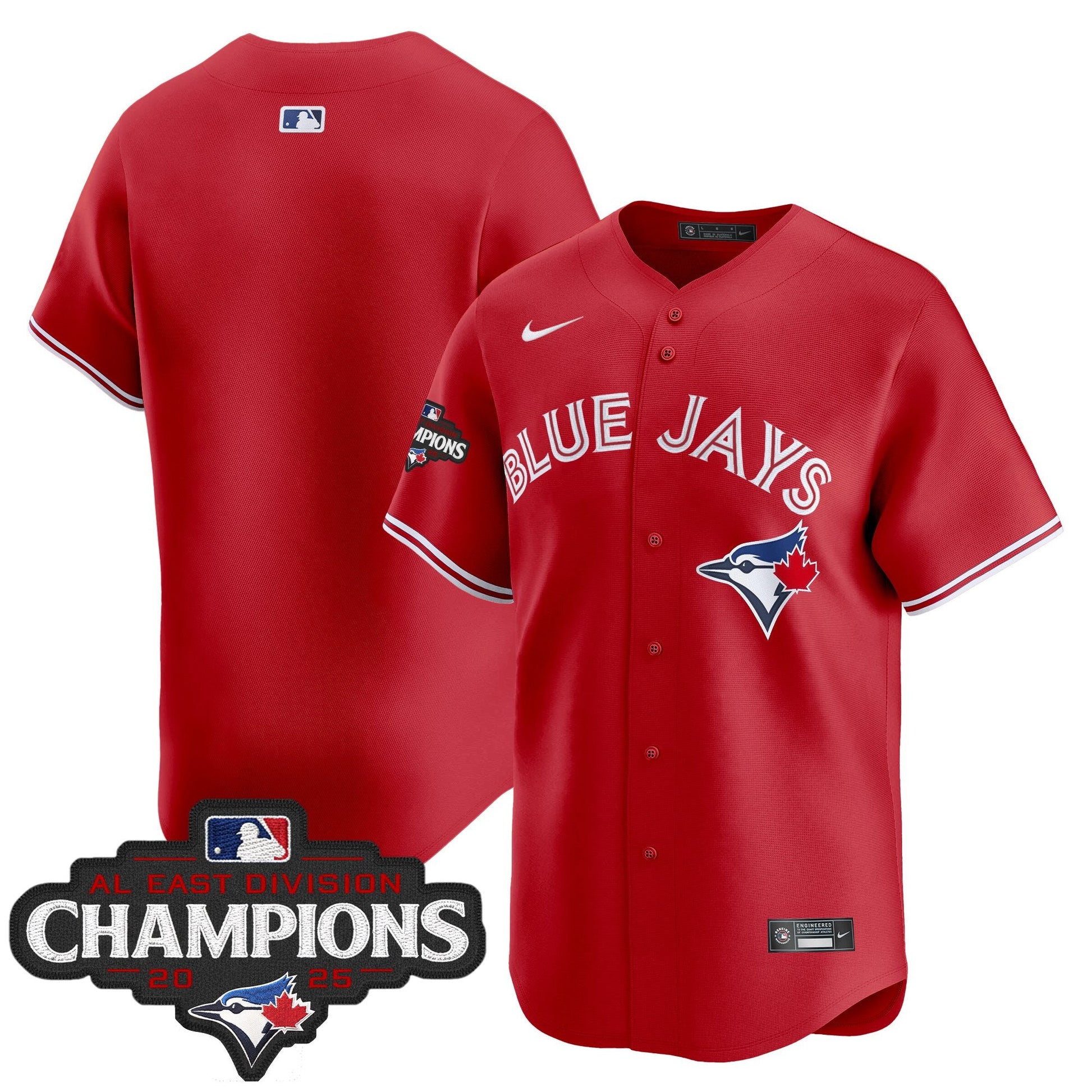 Men's Toronto Blue Jays 2025 AL East Division Champions Vapor Premier Limited Jersey - All Stitched