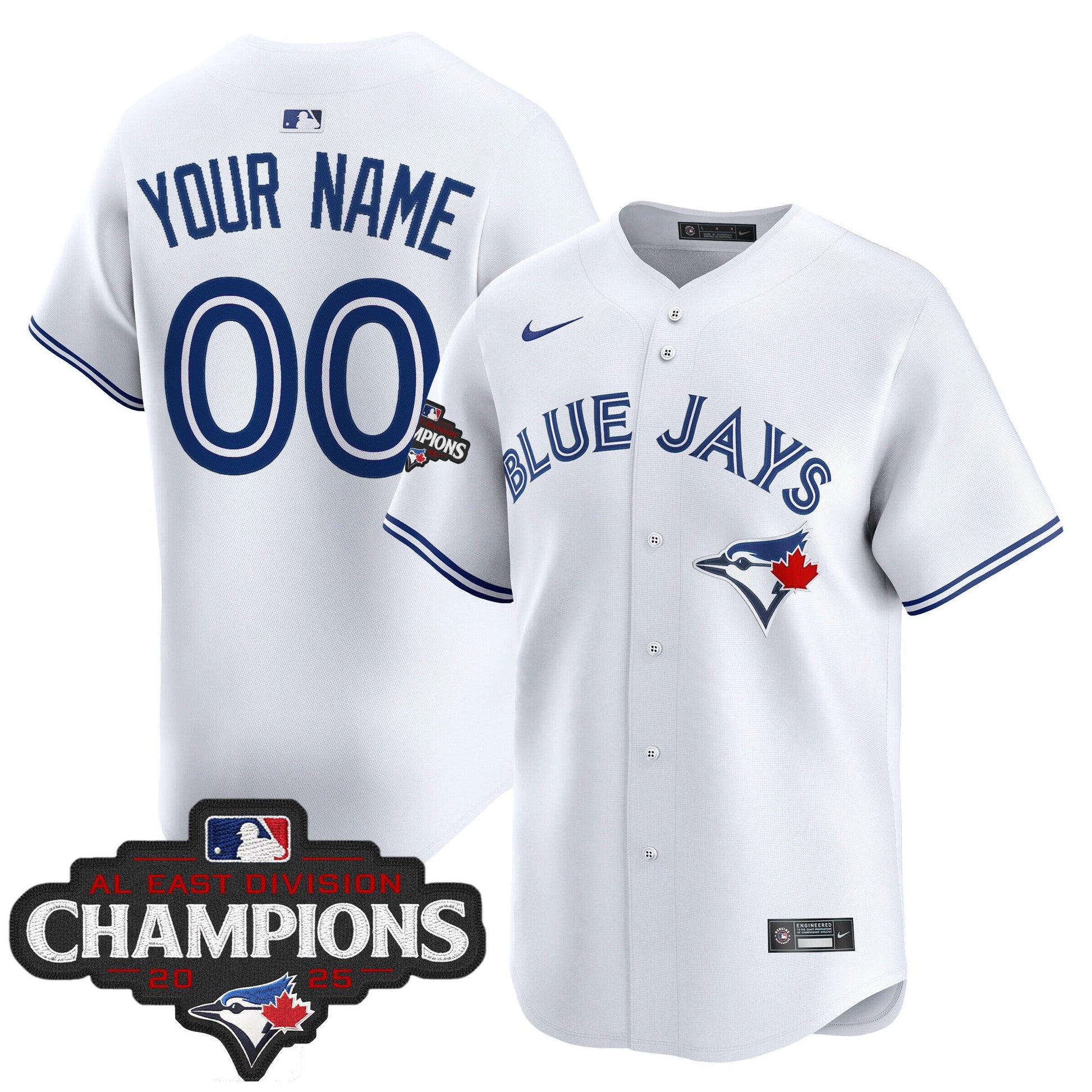 Toronto Blue Jays 2025 AL East Division Champions Vapor Premier Limited Custom Jersey - All Stitched