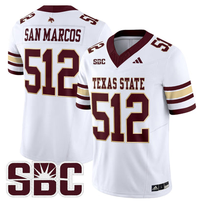 Men's Texas State Bobcats 2025 Vapor Limited Jersey - All Stitched