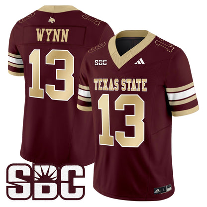 Men's Texas State Bobcats 2025 Vapor Limited Jersey - All Stitched