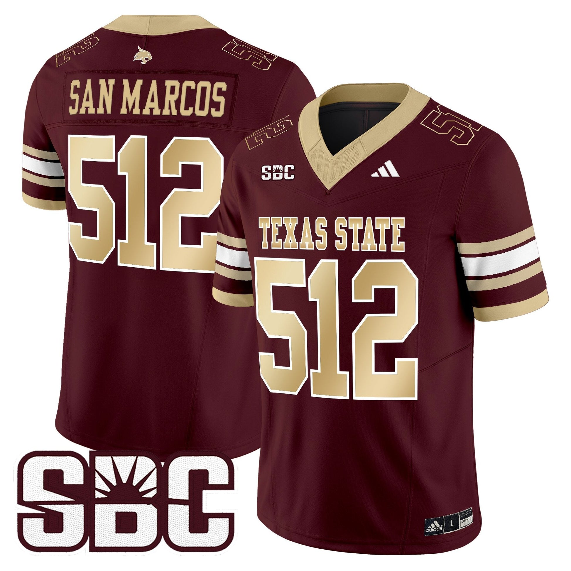 Men's Texas State Bobcats 2025 Vapor Limited Jersey - All Stitched