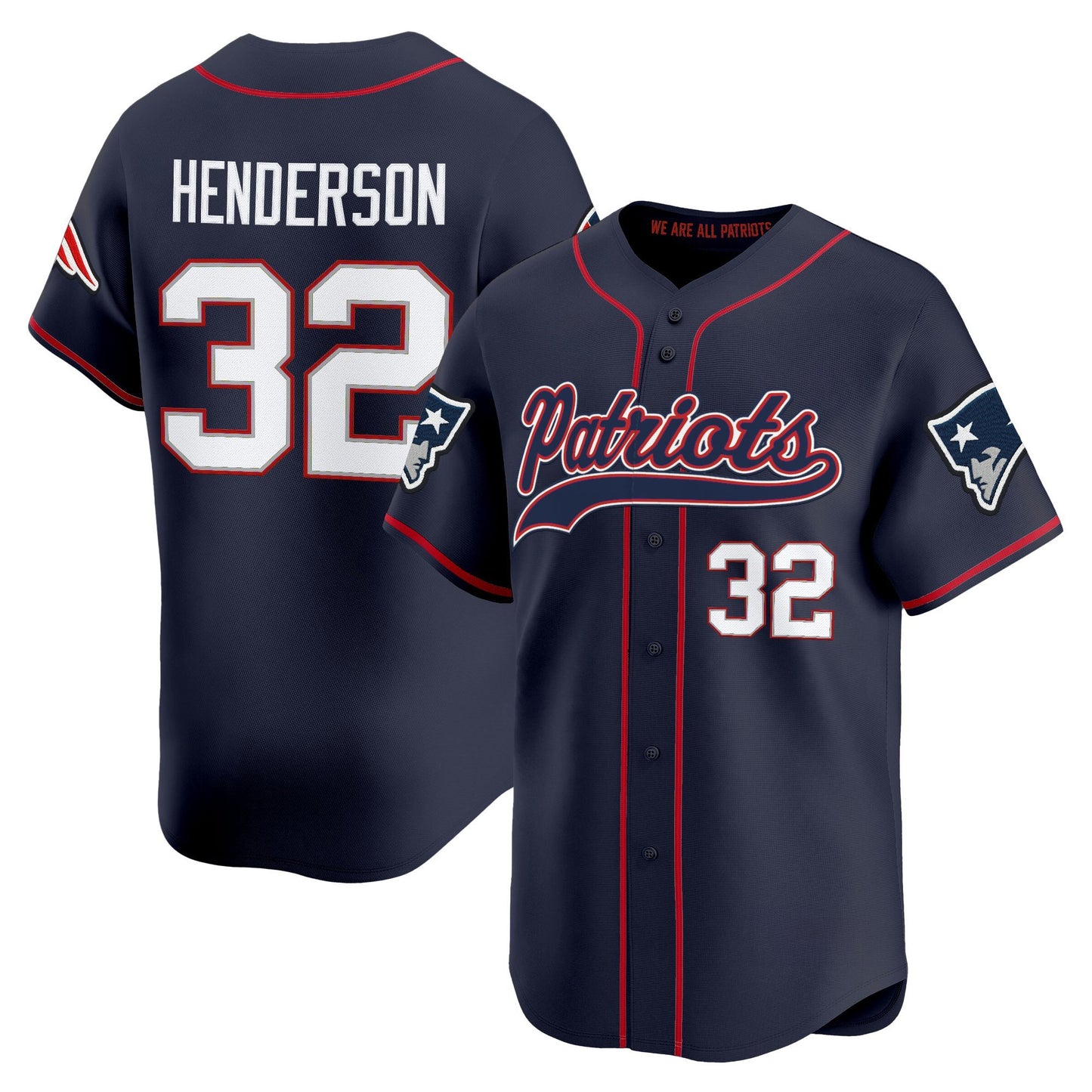 Men's New England Patriots 2025 Vapor Baseball Jersey - All Stitched