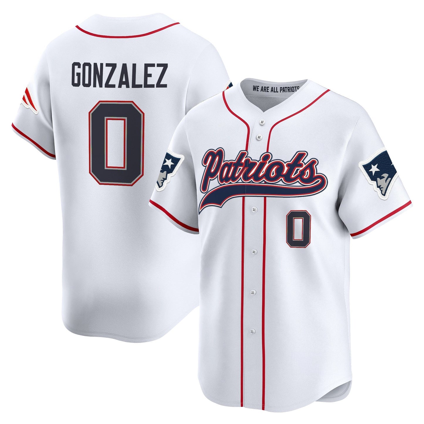 Men's New England Patriots 2025 Vapor Baseball Jersey - All Stitched