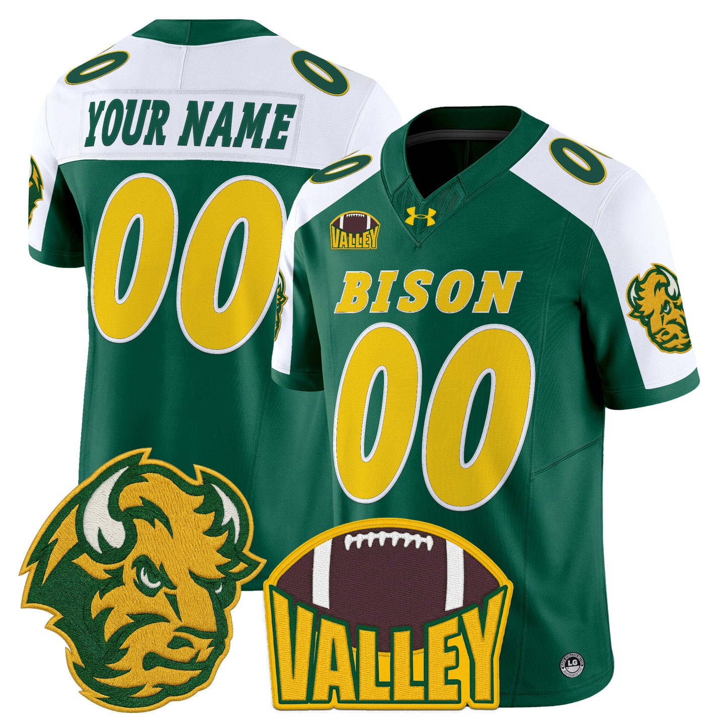 North Dakota State Bison 2025 Vapor Limited Custom Jersey - All Stitched