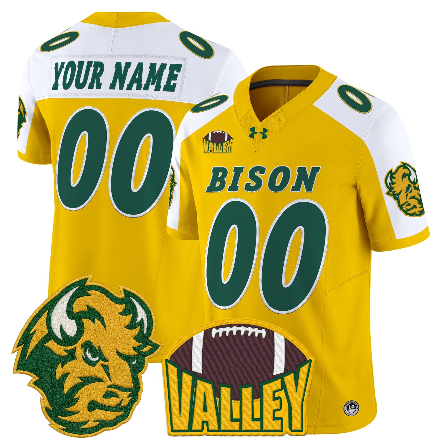 North Dakota State Bison 2025 Vapor Limited Custom Jersey - All Stitched