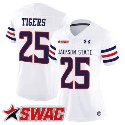 Women's Jackson State Tigers 2026 Vapor Limited Jersey - All Stitched