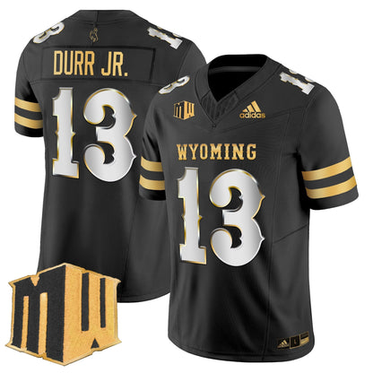 Men's Wyoming Cowboys 2025 Gold Vapor Limited Jersey - All Stitched