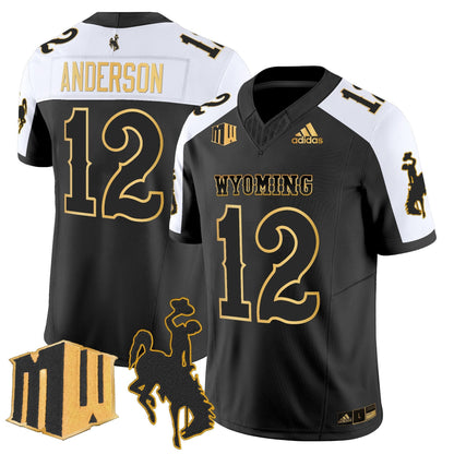Men's Wyoming Cowboys 2025 Gold Vapor Limited Jersey - All Stitched