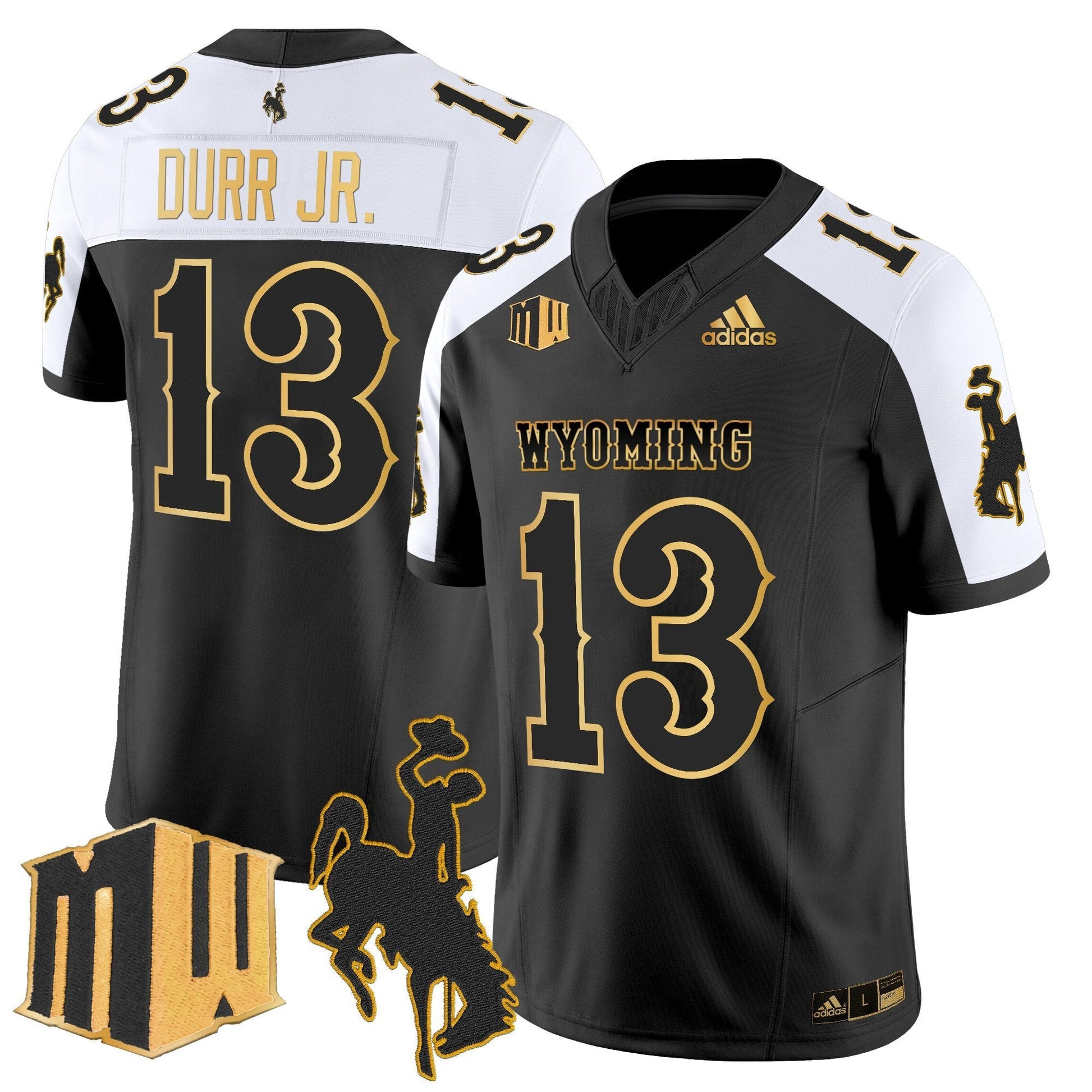 Men's Wyoming Cowboys 2025 Gold Vapor Limited Jersey - All Stitched