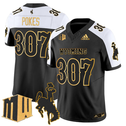 Men's Wyoming Cowboys 2025 Gold Vapor Limited Jersey - All Stitched