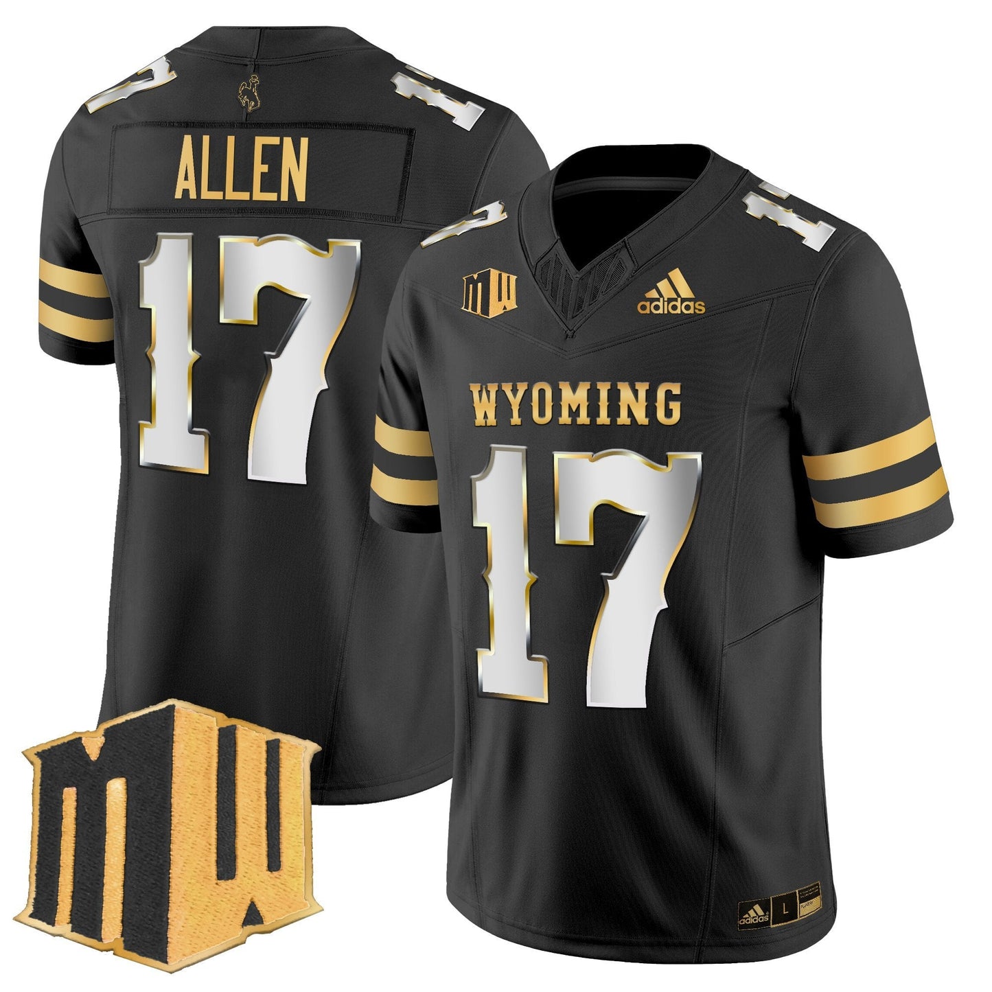Men's Wyoming Cowboys 2025 Gold Vapor Limited Jersey - All Stitched