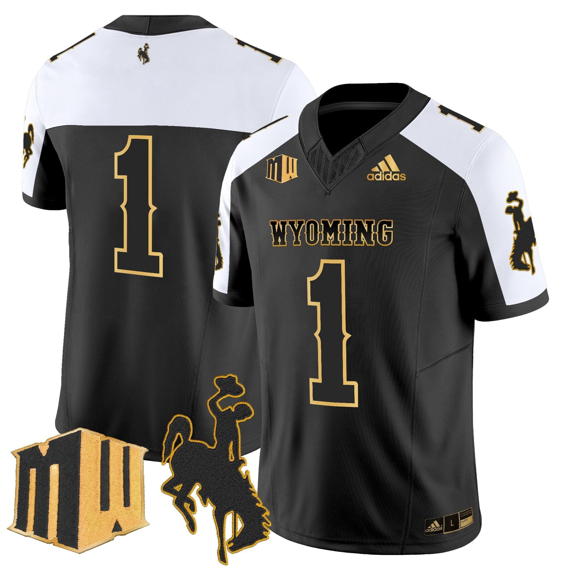Men's Wyoming Cowboys 2025 Gold Vapor Limited Jersey - All Stitched
