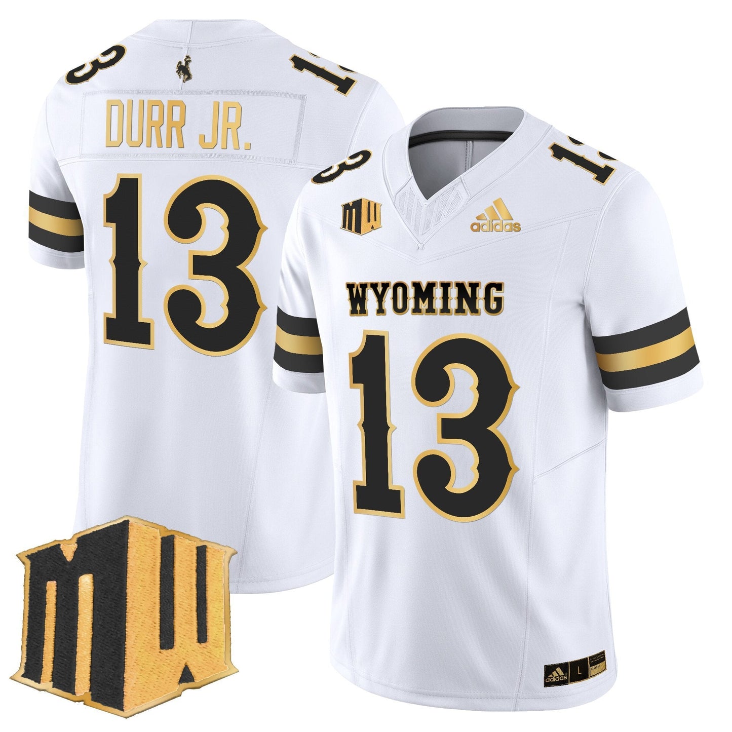 Men's Wyoming Cowboys 2025 Gold Vapor Limited Jersey - All Stitched