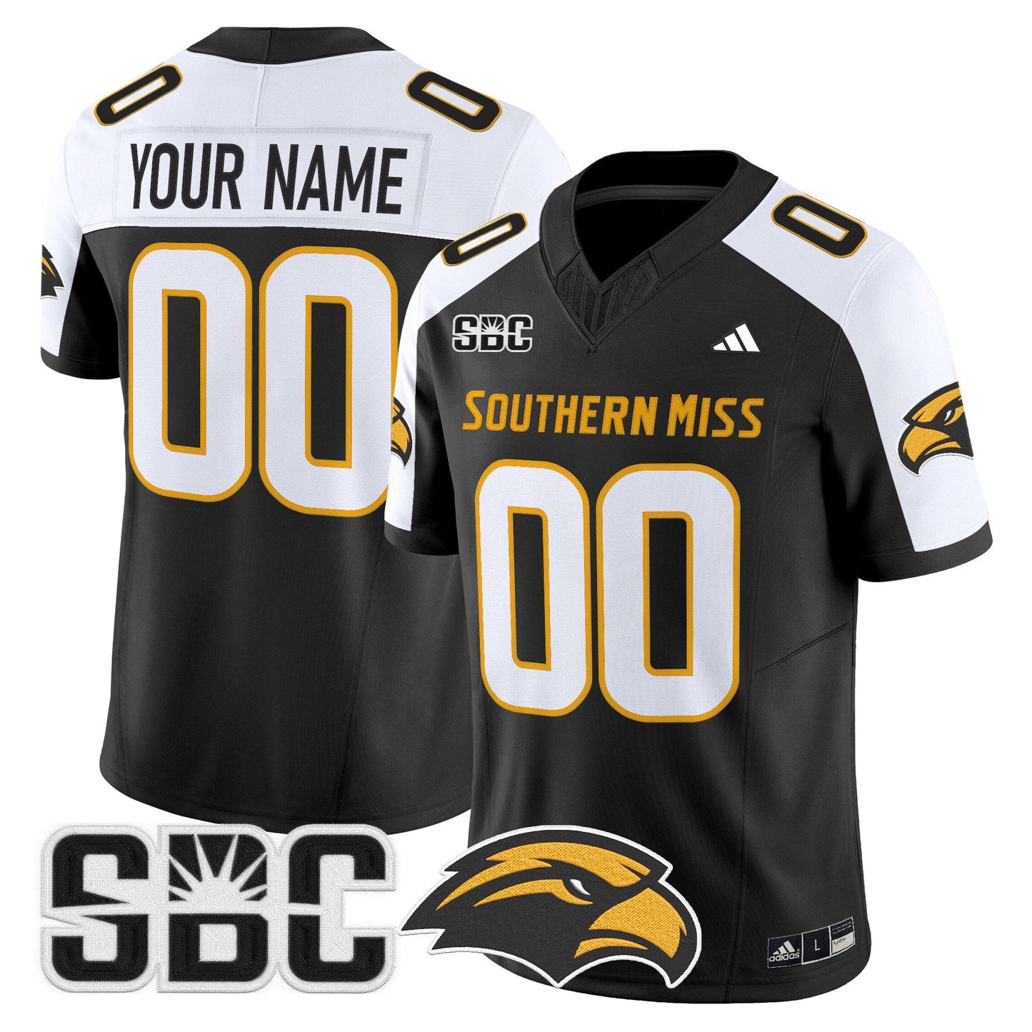 Southern Miss Golden Eagles 2025 Vapor Limited Custom Jersey - All Stitched