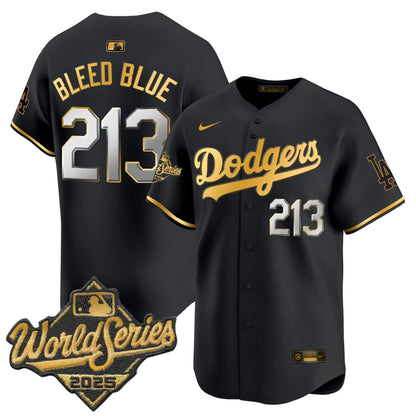 Dodgers 2025 World Series Gold Trim Vapor Premier Limited Jersey - All Stitched