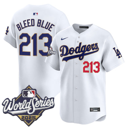 Dodgers 2025 World Series Gold Trim Vapor Premier Limited Jersey - All Stitched