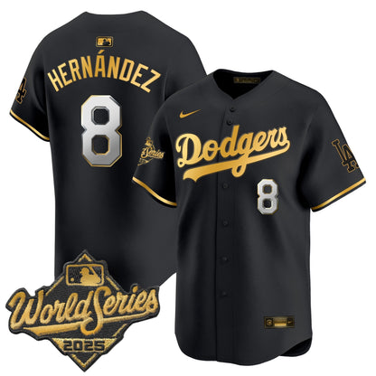 Dodgers 2025 World Series Gold Trim Vapor Premier Limited Jersey - All Stitched
