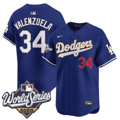 Dodgers 2025 World Series Gold Trim Vapor Premier Limited Jersey - All Stitched