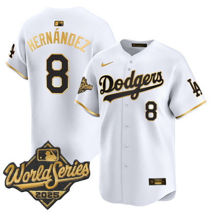 Dodgers 2025 World Series Gold Trim Vapor Premier Limited Jersey - All Stitched