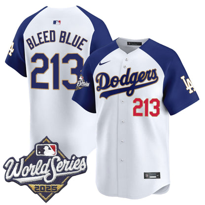 Dodgers 2025 World Series Gold Trim Vapor Premier Limited Jersey - All Stitched
