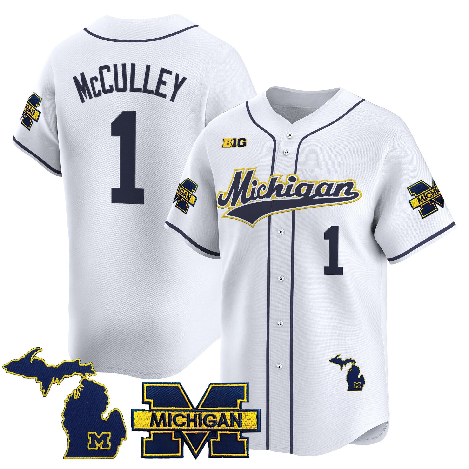 Men's Michigan Wolverines 2025 Vapor Baseball Jersey - All Stitched