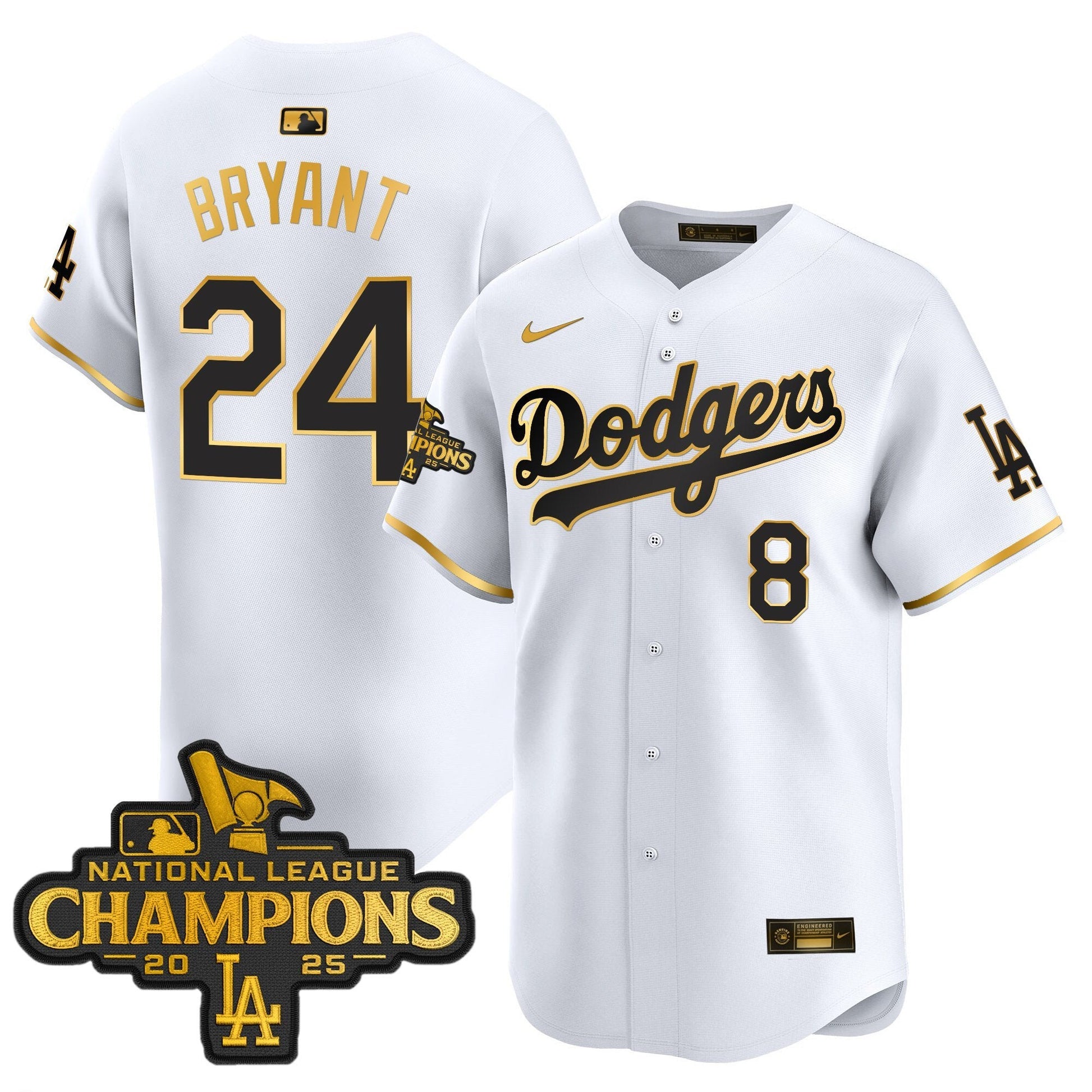 Men's Dodgers 2025 National League Champions Vapor Premier Limited Jersey - All Stitched