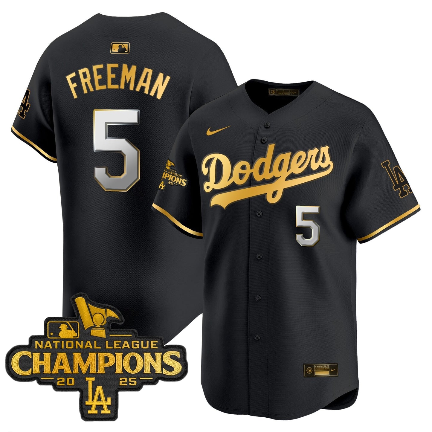 Men's Dodgers 2025 National League Champions Vapor Premier Limited Jersey - All Stitched