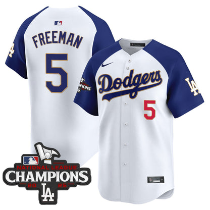 Men's Dodgers 2025 National League Champions Vapor Premier Limited Jersey - All Stitched