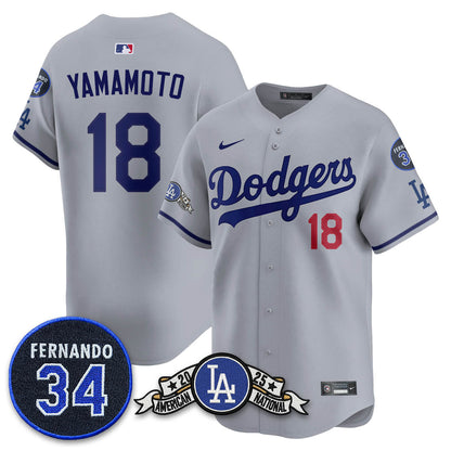 LAD 2025 National League Champions Jersey - All Stitched