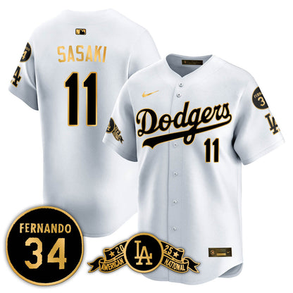 LAD 2025 National League Champions Jersey - All Stitched