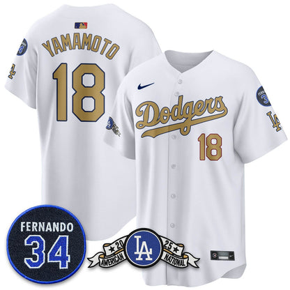 Los Angeles Dodgers 2025 National League Champions Jersey - All Stitched