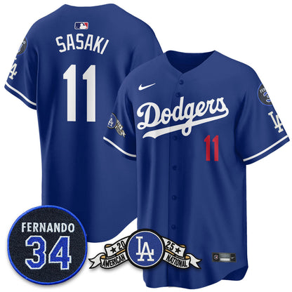 LAD 2025 National League Champions Jersey - All Stitched