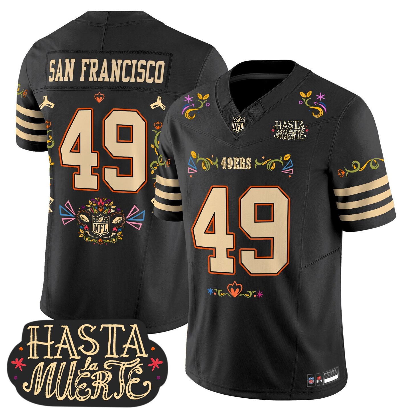 San Francisco 49ers Mexico 'Hasta la Muerte Edition' Vapor Limited Jersey - All Printed