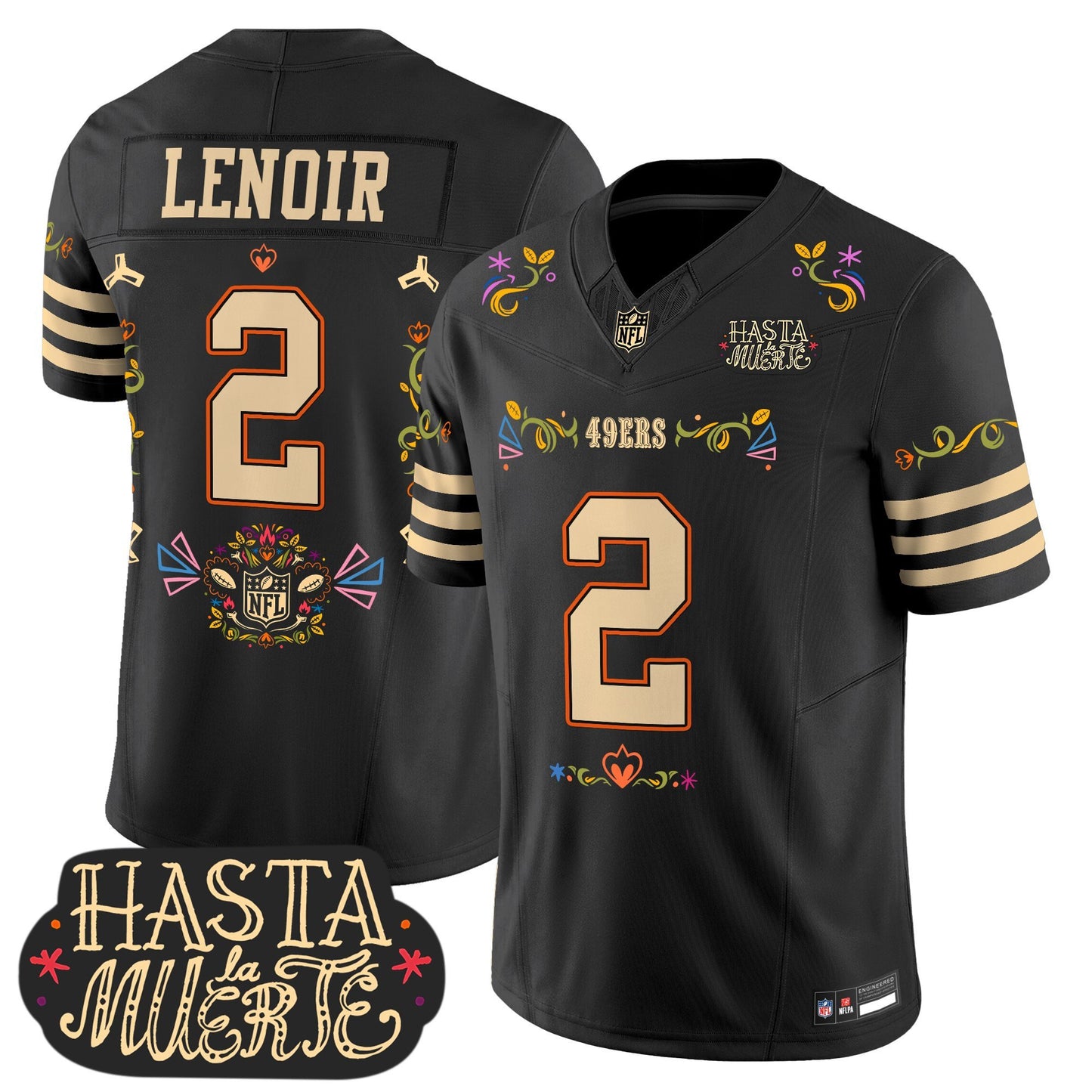 San Francisco 49ers Mexico 'Hasta la Muerte Edition' Vapor Limited Jersey - All Printed