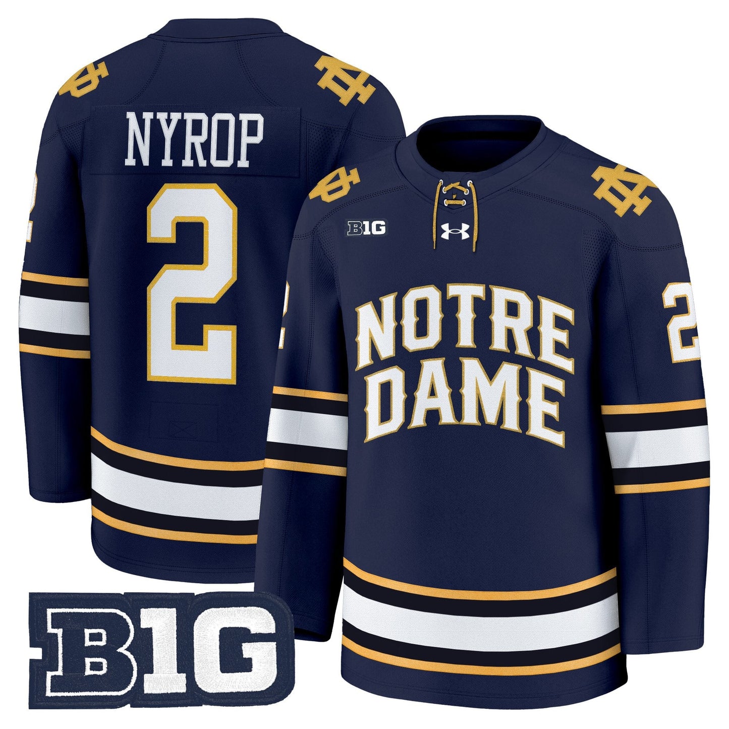 Men's Notre Dame Fighting Irish 2025/26 Premium Jersey - All Stitched