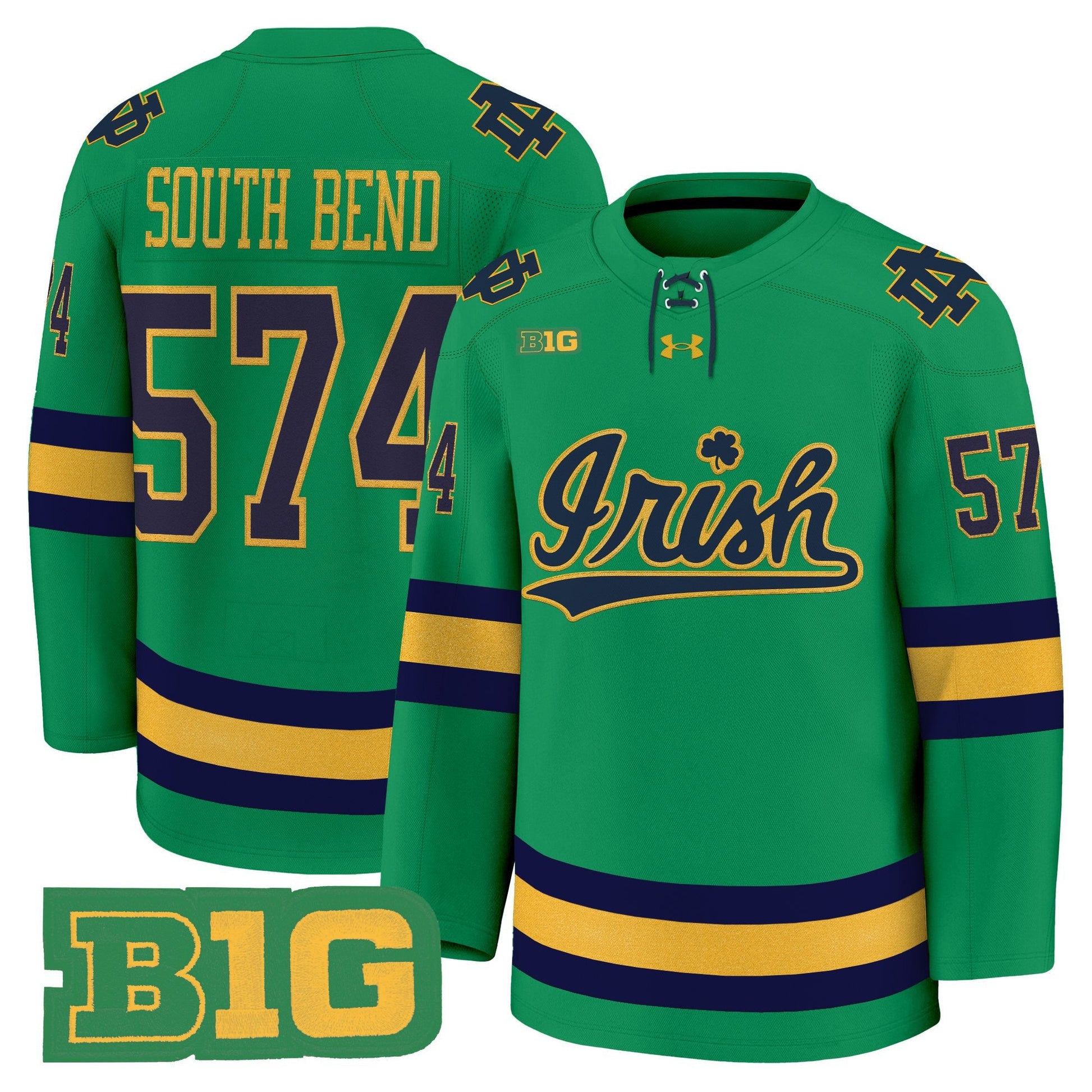 Men's Notre Dame Fighting Irish 2025/26 Premium Jersey - All Stitched